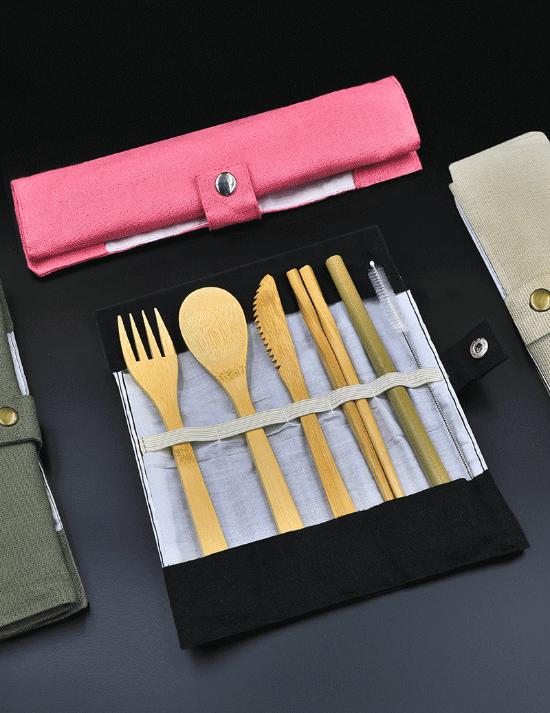 Bamboo Cutlery Wrap